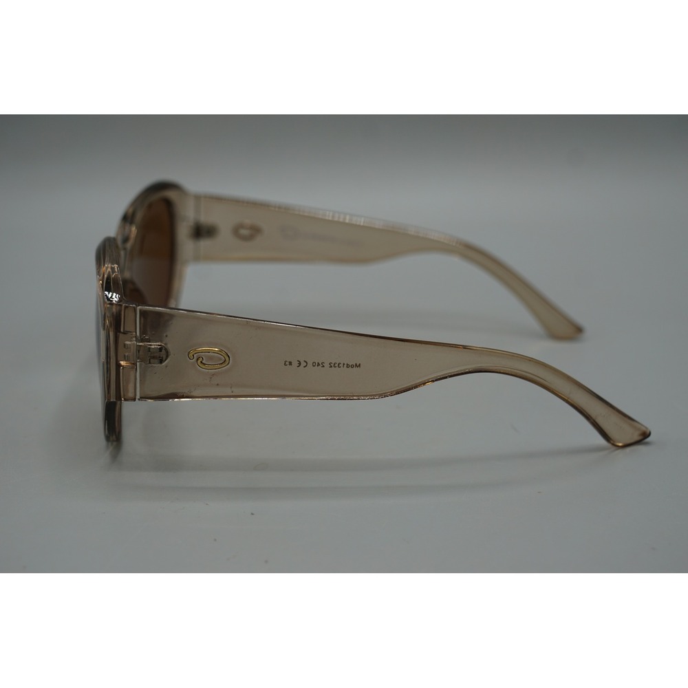 O by Oscar de la Renta Sunglasses Champagne Tan Cat Eye Mod 1332 240 Brown Lens - Picture 4 of 9